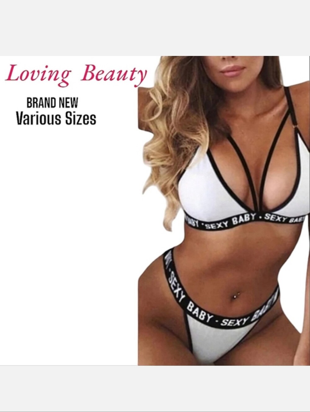 "SEXY BABY" Bra & Thong Outfit BRAND NEW / NEVER OPENED OR USED